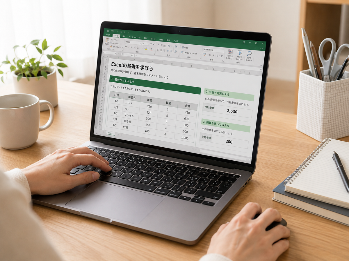 自宅でパソコン作業に取り組むイメージ